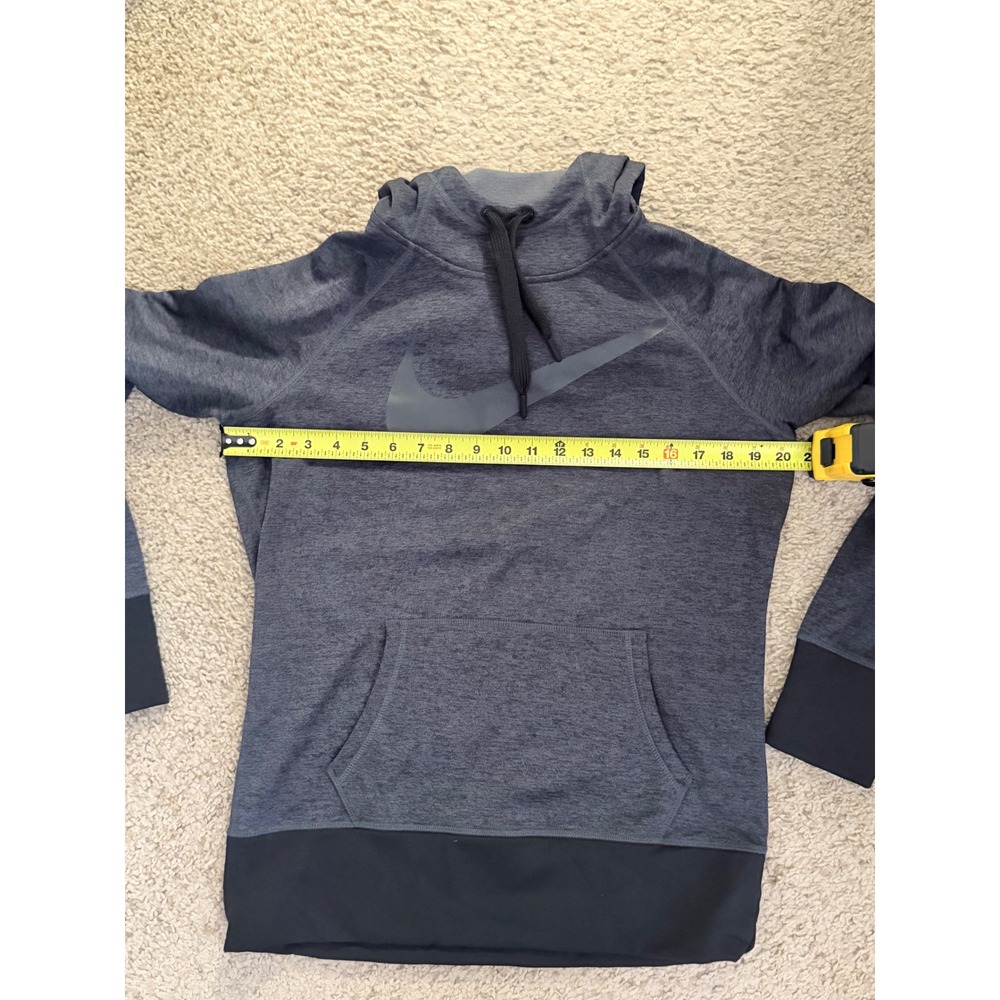 Nike Therma-FIT Women's Pullover Hoodie Gray Heather Swoosh Training M - Picture 4 of 4